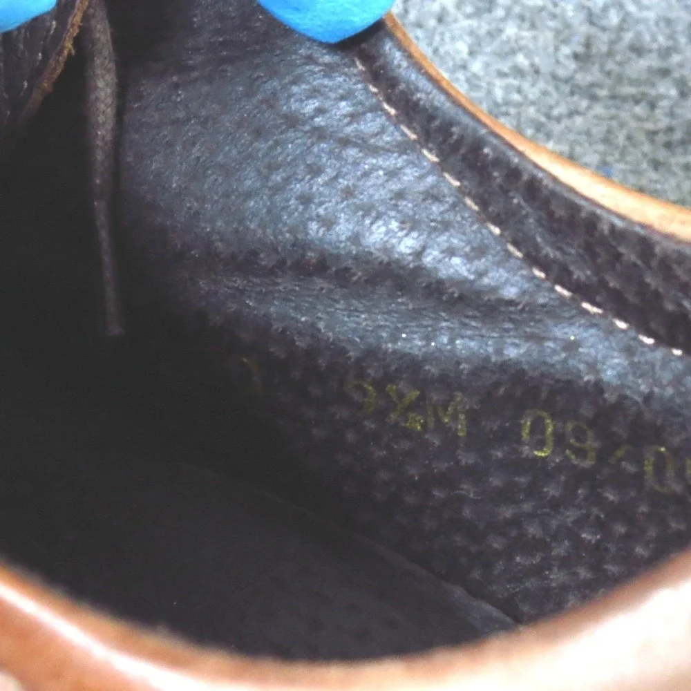 Bass Bicycle Toe Men Mens Oxford Shoe Size 9.5 Office Work Dress Brown Leather